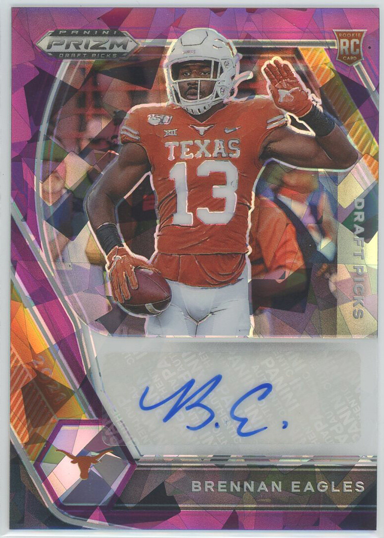 2021 Prizm Draft Picks Purple Ice #DPA-BRE Brennan Eagles Cowboys