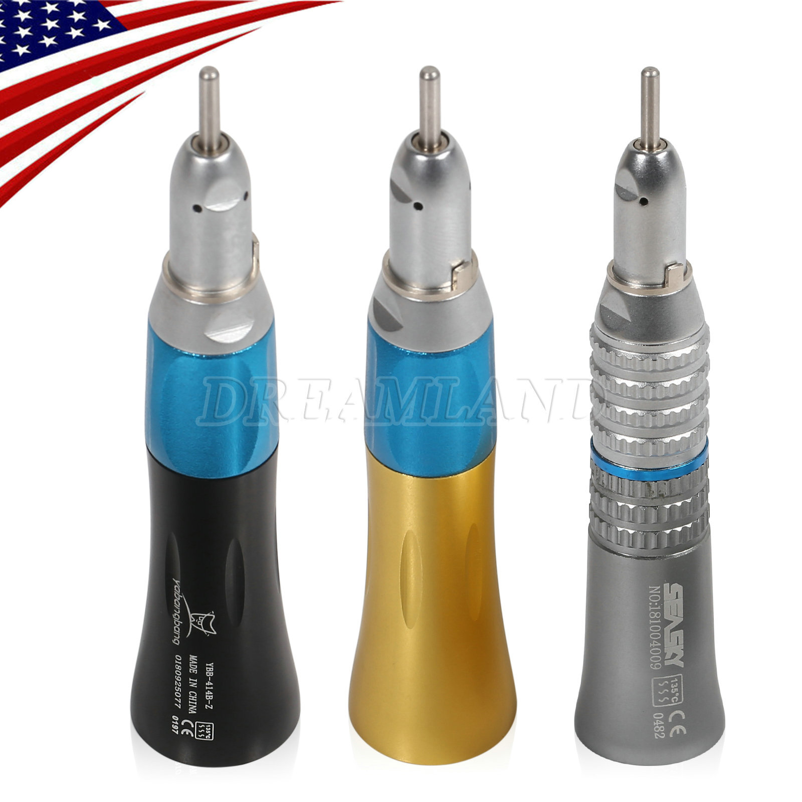 Dental Straight Low Speed Handpiece Etype Nose cone Fit Prophy Motor 4