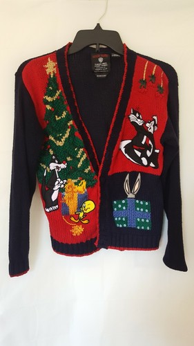 Looney Tunes Christmas Cardigan Sweater 