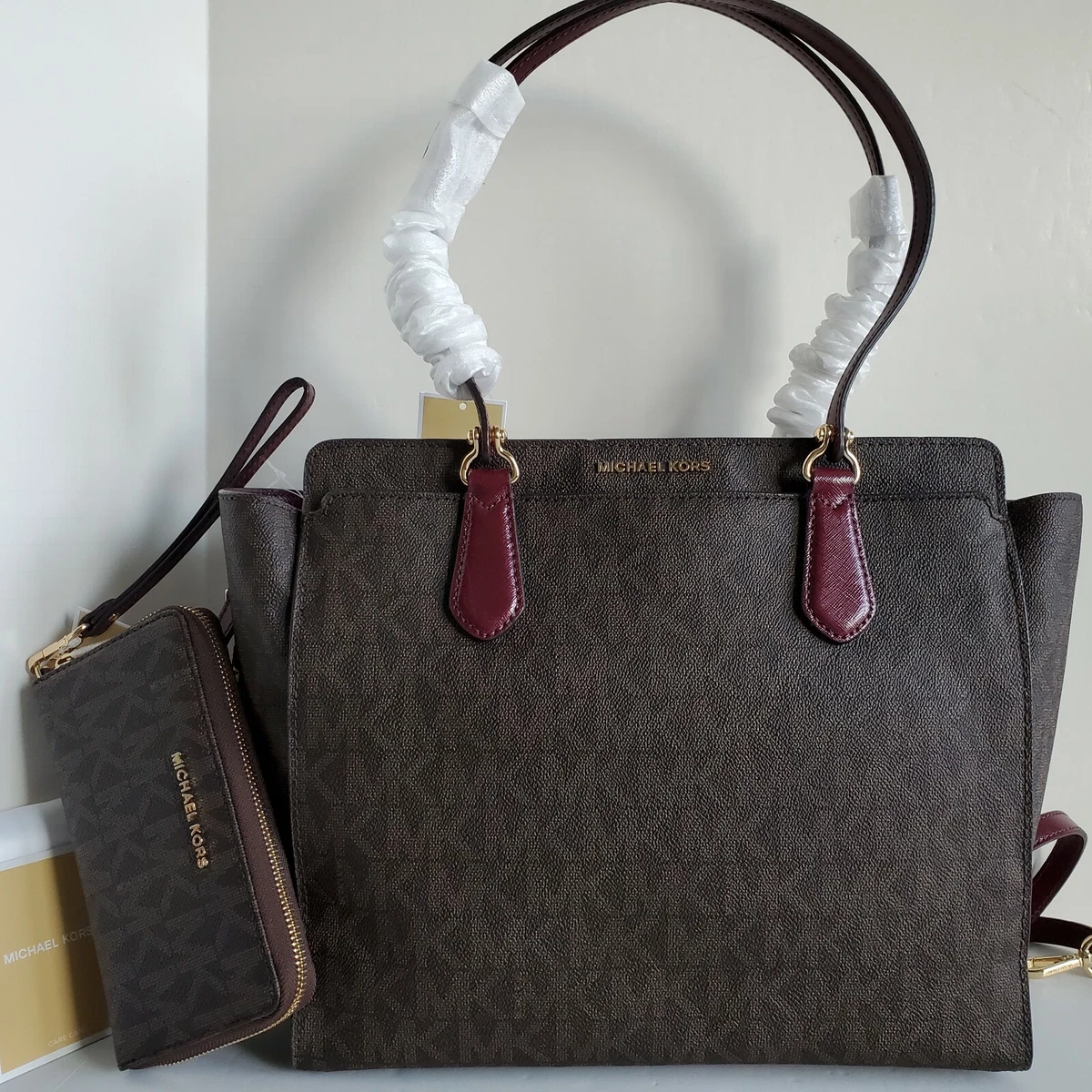 Michael Kors, Bags, Large Mk Tote And Matching Wallet