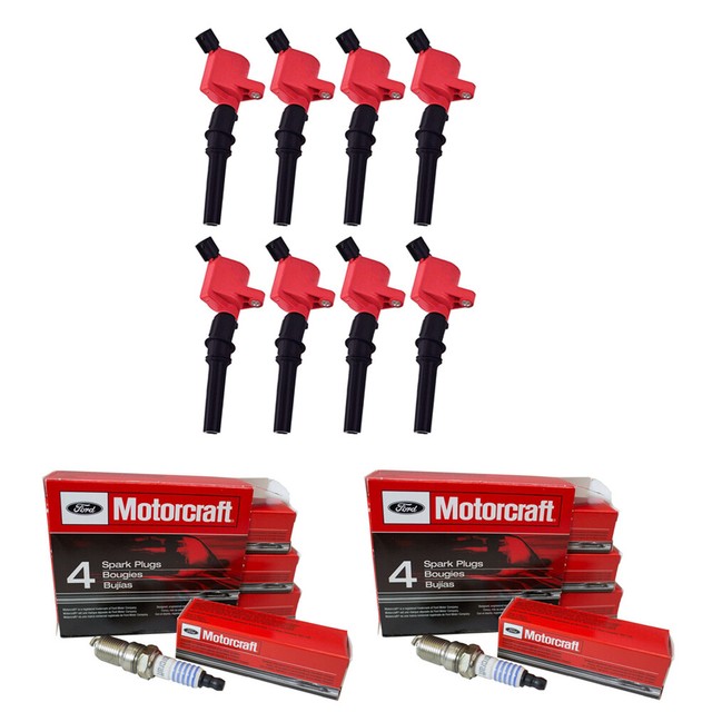 8 Pack Motorcraft Spark Plugs SP413 Ignition Coils DG508 For Ford F150