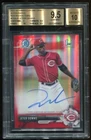 JETER DOWNS RC 2017 Bowman Chrome Draft Rookie RED Refractor AUTO 4/5 - BGS 9.5