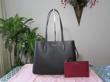Image of NWT Kate Spade Leather All Day Large Tote with Pouch Black