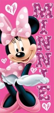 Disney Minnie Mouse Velour Beach Bath Towel 28x58 100 Cotton