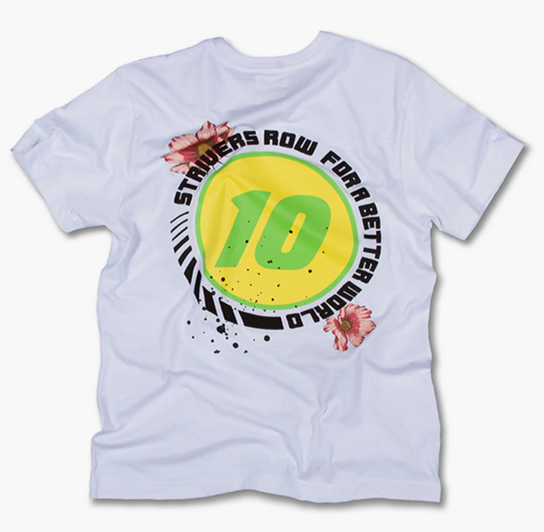 FILA T shirt grafica ciclone STRIVERS ROW bianca candeggina nuova con etichetta $60