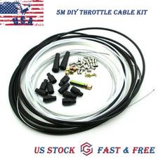 5 Metres Motorcycle Diy Throttle Cable Kit Nipples Ferrules Fit Pit Dirt Bike 1x
