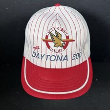 Vintage 1992 Daytona 500 Winston Cup NASCAR Striped Snapback Hat Cap HTF Rare