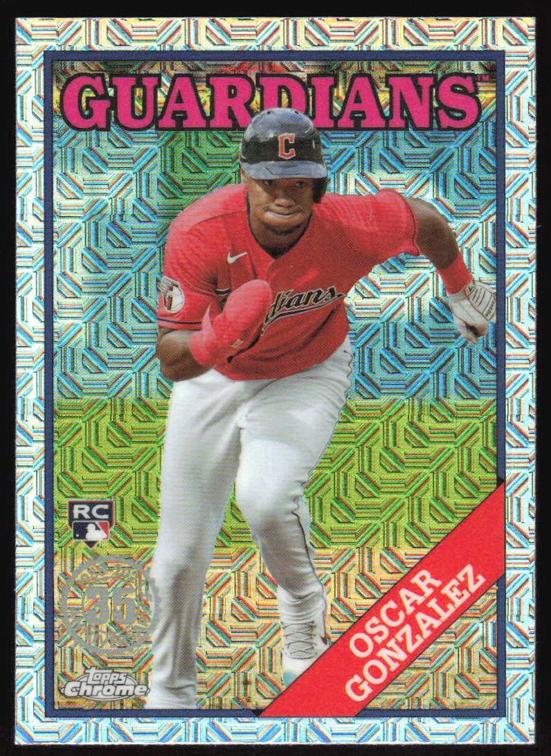 2023 Topps Oscar Gonzalez #T88C-92 1988 Topps Silver Pack RC Cleveland Guardians
