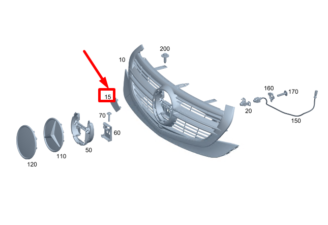 Neu MERCEDES-BENZ EQC Frontstoßstangen-Abschleppösenabdeckung A2938855901