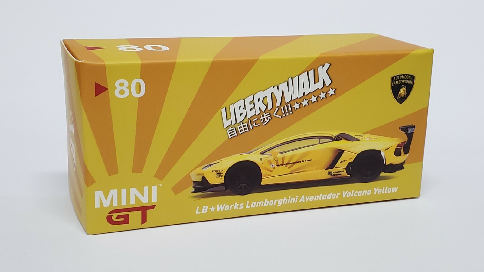 Never release 1:64 Mini GT TSM Model Lamborghini Aventador Liberty Walk No.80