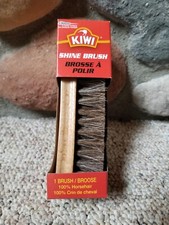 New Kiwi Shoe Shine Brush 5-1/2" 100 Horsehair Polish