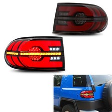 Led Tail Lights For Toyota Fj Cruiser 2007-2020 Animation Black Rear Lamps