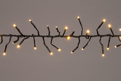 Cluster Lichterkette außen 7,5m für Weihnachtsbaum warmweiß 576 LED Dimmer Timer