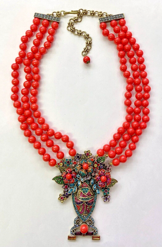 HSN Heidi Daus "Elegant Arrangement" Beaded Crystal Drop Necklace