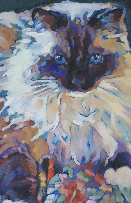Toile chat art mural 50x70 cm portrait félin pour une ambiance apaisante