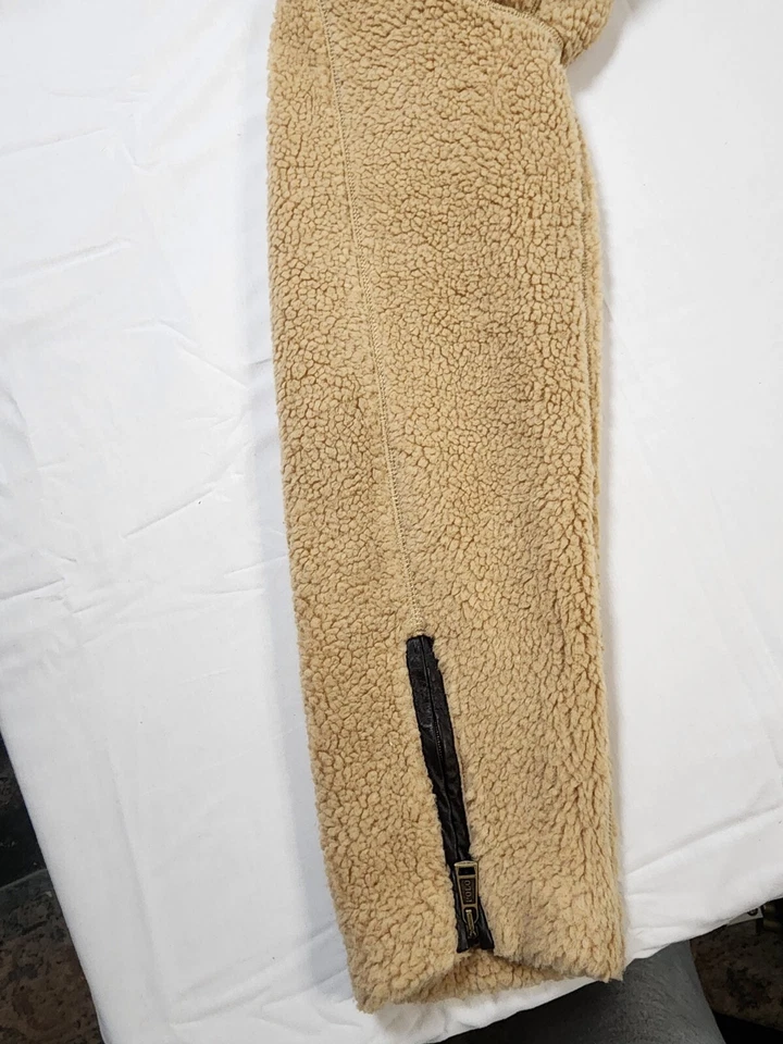 Chaqueta Polo Ralph Lauren Sherpa/Cuero Camel XL - Para Mujer Foto 2 de 4