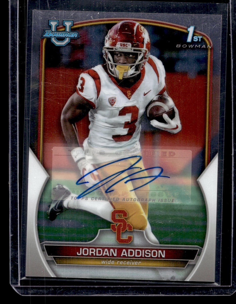 2022 Bowman University Chrome #36 Jordan Addison Prospect Autographs