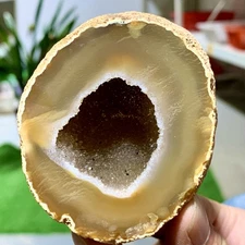 196G Natural Agate Amethyst Cave Quartz Crystal  Mineral SpecimenTreasure Bowl