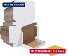 6x4x1 inches Shipping Boxes Set of 50, White Corrugated Cardboard Box Literature