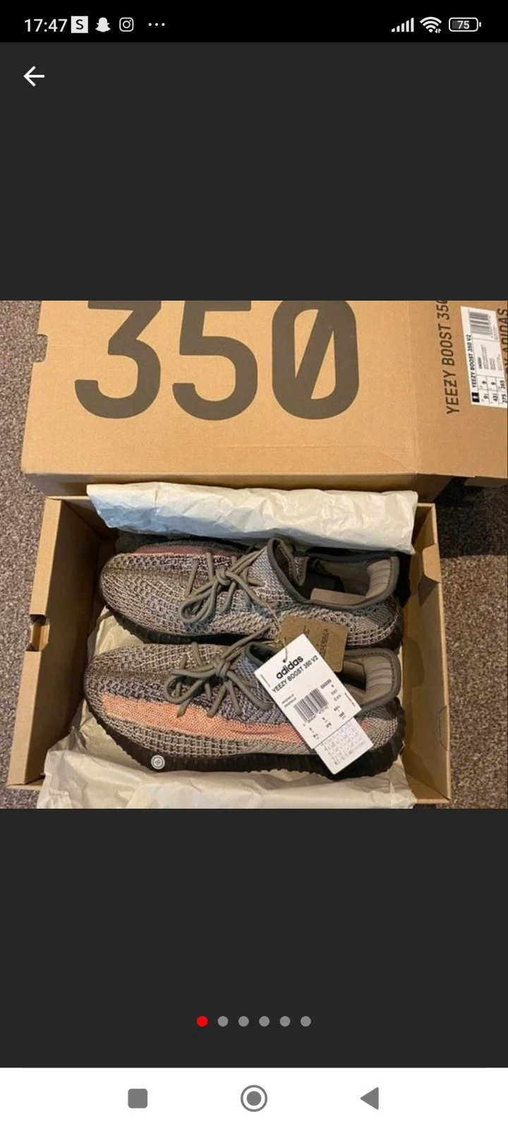 Scarpe da ginnastica Adidas Yeezy taglia 9