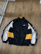 Puma Vintage Yellow Black Mens 90s Track Jack...