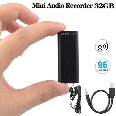Mini Voice Recorder Diktiergerät Geräuscherkennung Audio Ton Aufnahme Auto 32GB