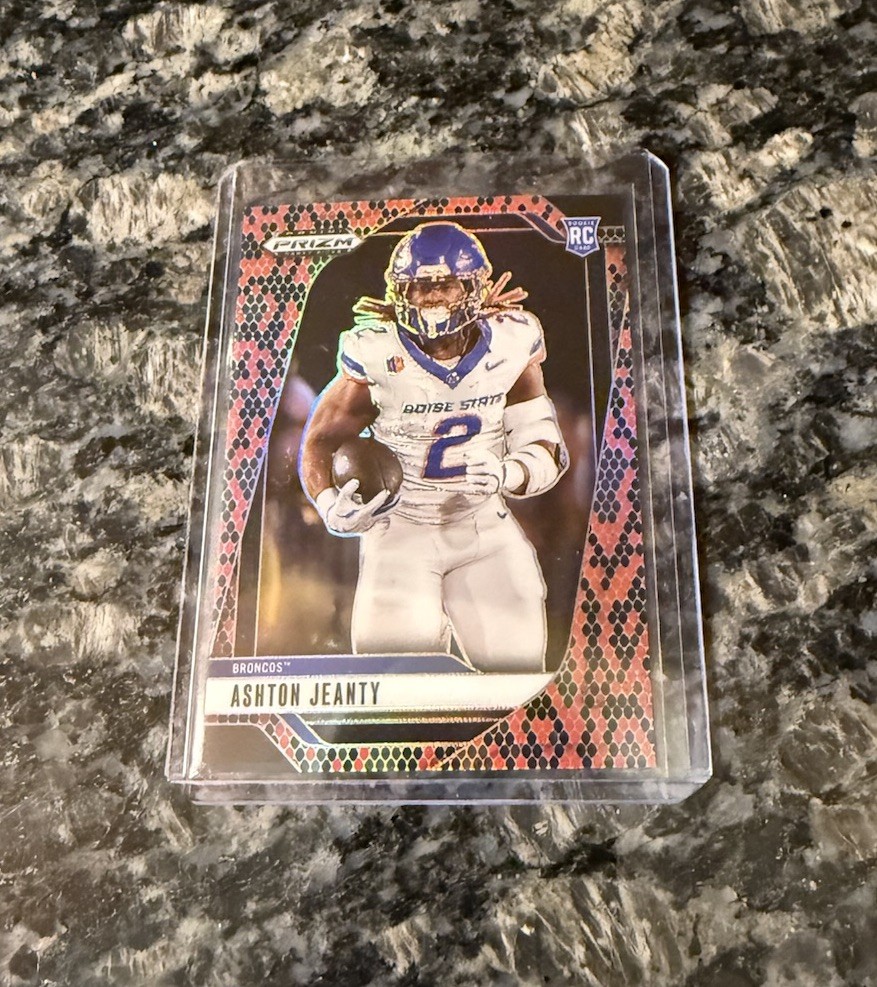 ASHTON JEANTY 2025 Prizm Draft Picks SNAKESKIN Rookie SSP #13 Raiders Case Hit