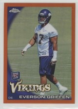 2010 Topps Chrome Rack Pack Orange Refractor Everson Griffen #C134 1j2