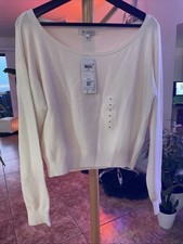 GUESS Beautiful Crop-Style Sweater Off-White/Cream Color  Medium - NWT         