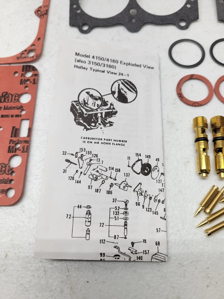 AED Holley 4150 Kit de Reconstrucción Doble Bomba Carbohidratos NUEVO Foto 4 de 4