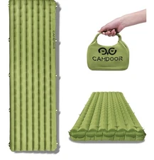 New Ultralight Inflatable Ultra Comfort And Compact Sleeping Pad  Green/Gray