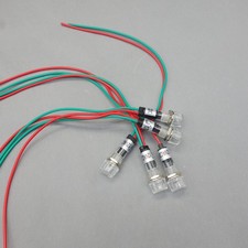 10pcs 12v Acdc 10mm White Transparent Led Pilot Lights Cylindrical Cap Usky3