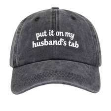 Funny  Husband  s Tab  Dad Hat  Gift for Wife, Vintage Washed Snapback 7 Colors