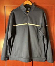 Nike Men's Therma Fit Pullover Sweatshirt Blue, 1/4 Zip, Golf Size Large