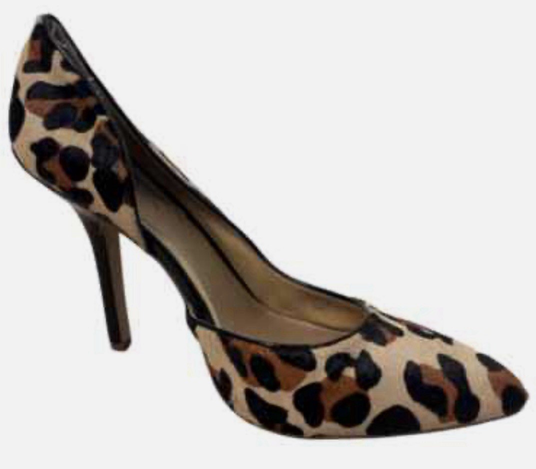BCBGeneration Paris Leopard Print Cow Hair Pumps Heels Womens 8.5