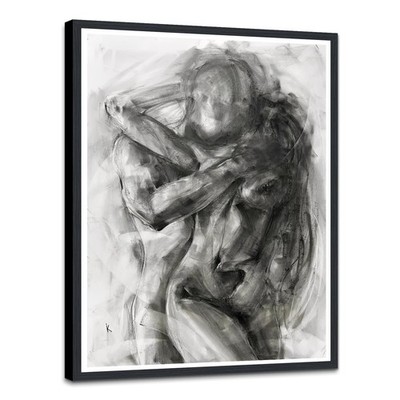 Romantic Couple Canvas Wall Art Sweet Lover Poster Elegant Vintage Print Artw...