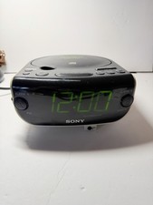 Sony CD Dream Machine ICF-CD815 AM FM Radio Dual Alarm AUX / CD - Tested Works