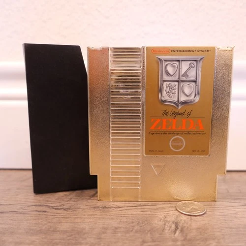 Nintendo NES 1987 the Legend of Zelda Gold Game Cartridge