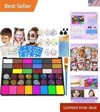 Vibrant 42 Color Face Paint Kit for Halloween, Cosplay  Parties - Fun for All