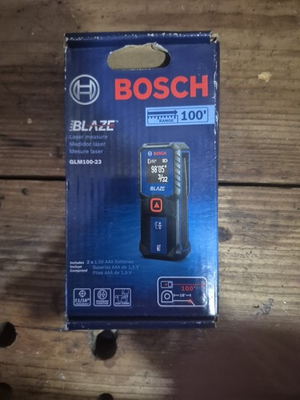 #ad Bosch Blaze 100ft Backlit Laser Measure Blue GLM100 23 $24.00