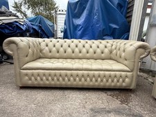 Cream Chesterfield 3 Seater Sofas