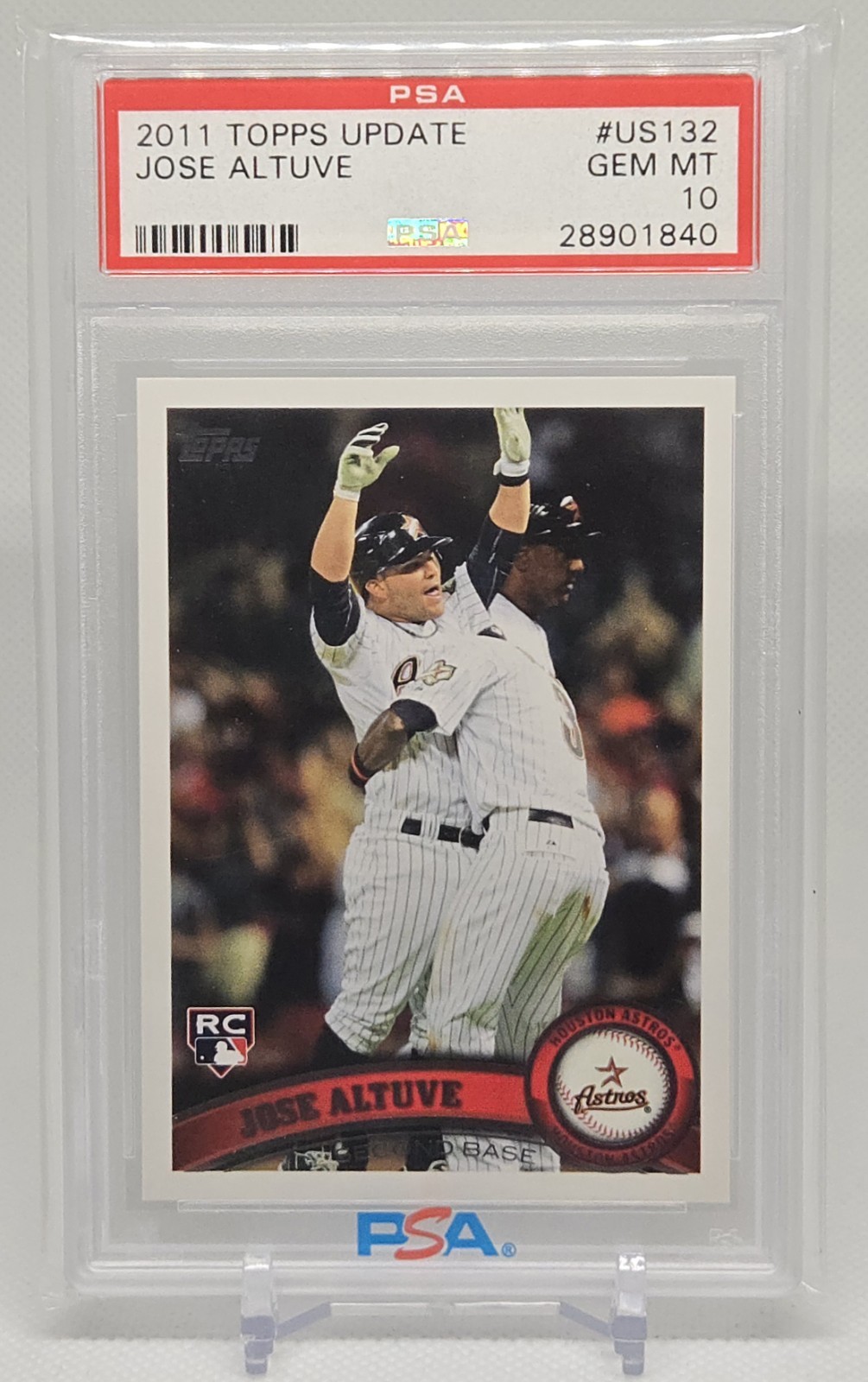 Jose Altuve RC PSA 10 - 2011 Topps Update Series #US132 - Houston Astros