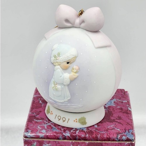Precious Moments Ornamento Pupazzo Di Neve Con Corona - Multicolore, Decorazione Natalizia - 2