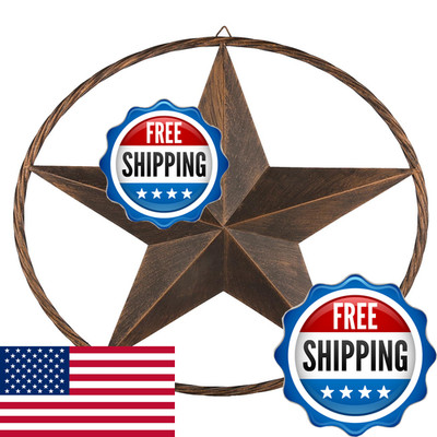 Ontrip 31.5 Metal Barn Star Wall Decor Rustic Western Lone Star Metal Wall Art