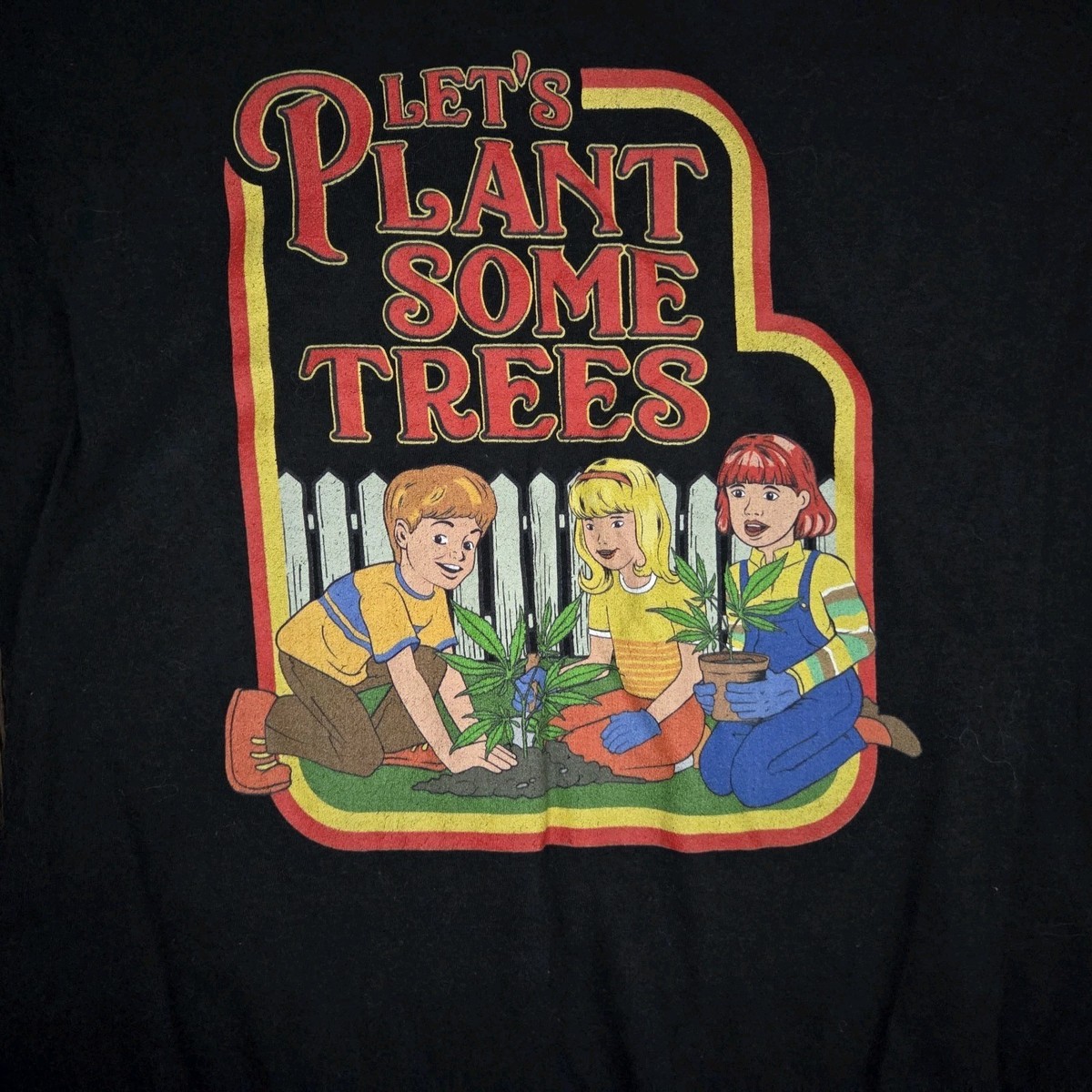 Lets Plant Some Trees Funny Weed Shirt Medium 420 Stoner Grower Hydroponics