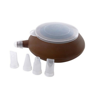 Macaron Silikon Gebäck Kuchen Bäckerei Dekorieren Squeezer Pen mit 4 Düsen Set