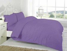 Plain Duvet Quilt Cover Pillow Case Bedding Set Single Double King Microfibre