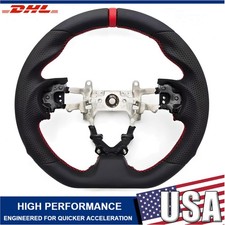 Sports Black Leather 3d Red Steering Wheel For 2012-2015 Honda Civic Gen9 Si Sports Black Leather 3d Red Steering Wheel For 2012-2015 Honda Civic Gen9 Si