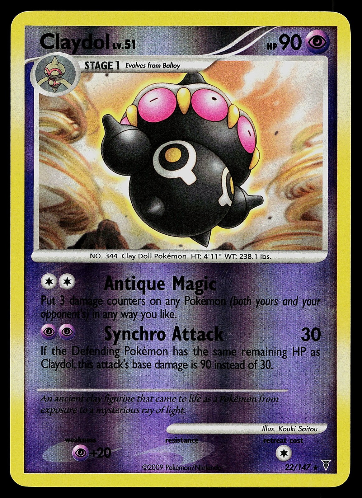Pokemon Card - Claydol Supreme Victors 22/147 Rare Reverse Holo