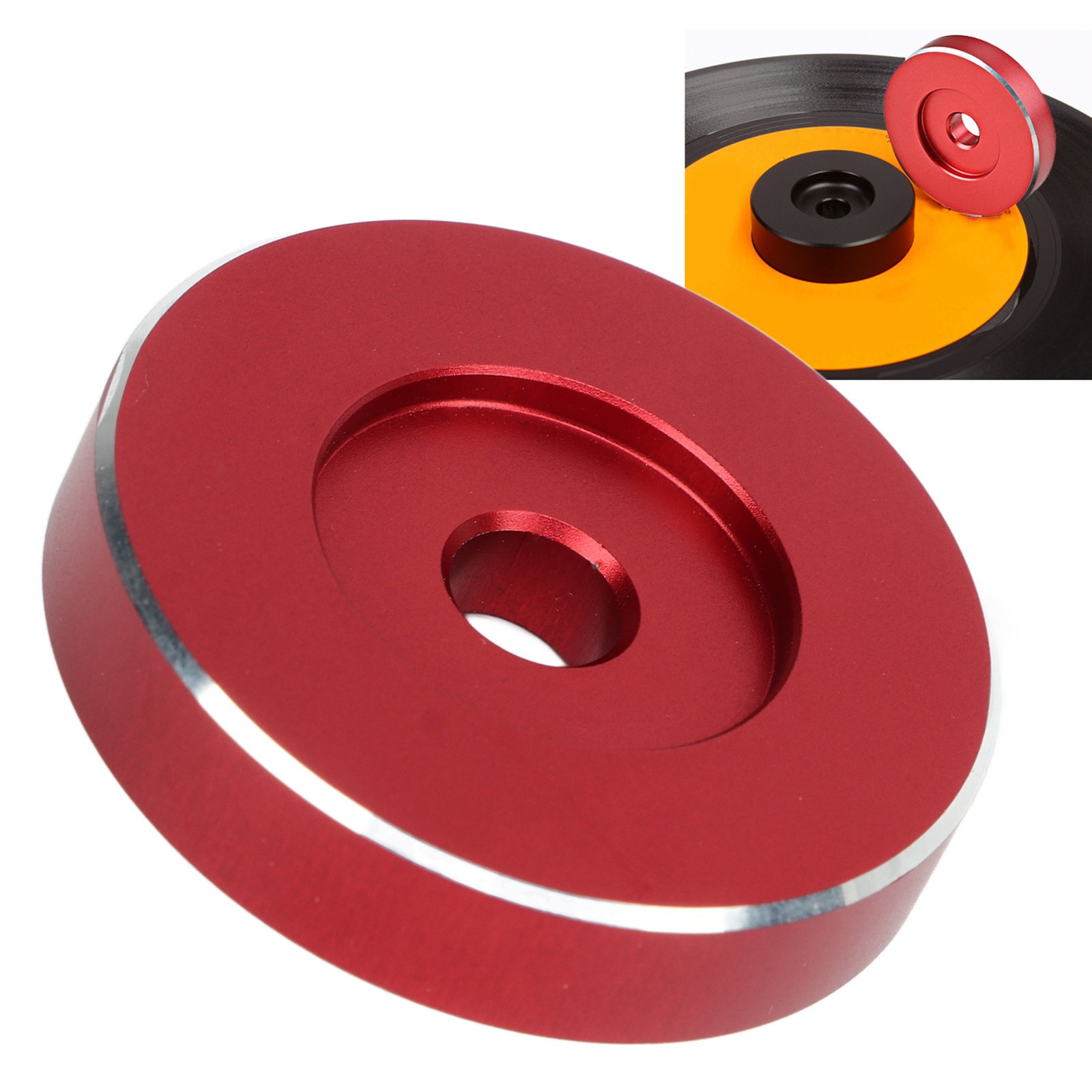 ‧Record Adapter Aluminum Record Player Turntable Adapter RPM Gramophone